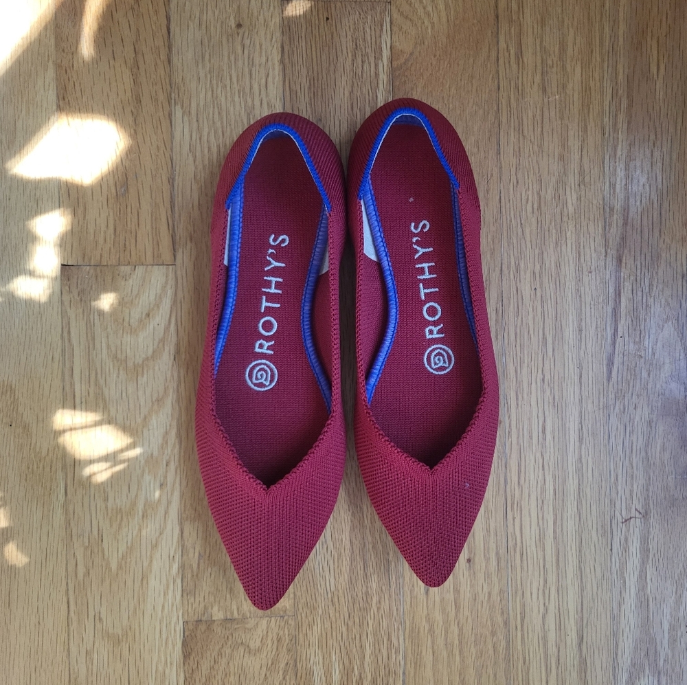 Rothy's Women's The Point Lollipop Red Flats
